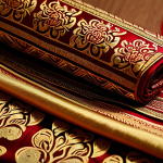 Modern Thai Silk Design**

"Close-up of vibrant, intricately patterned Thai silk fabric. Gold and crimson colors dominate. Traditional motifs with a modern twist. Soft, diffused lighting. Focus on texture and detail. professional, modest, family-friendly, safe for work, appropriate content, fully clothed, perfect anatomy, natural proportions, high quality."

**